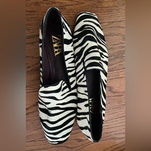 Zara Zebra Loafers